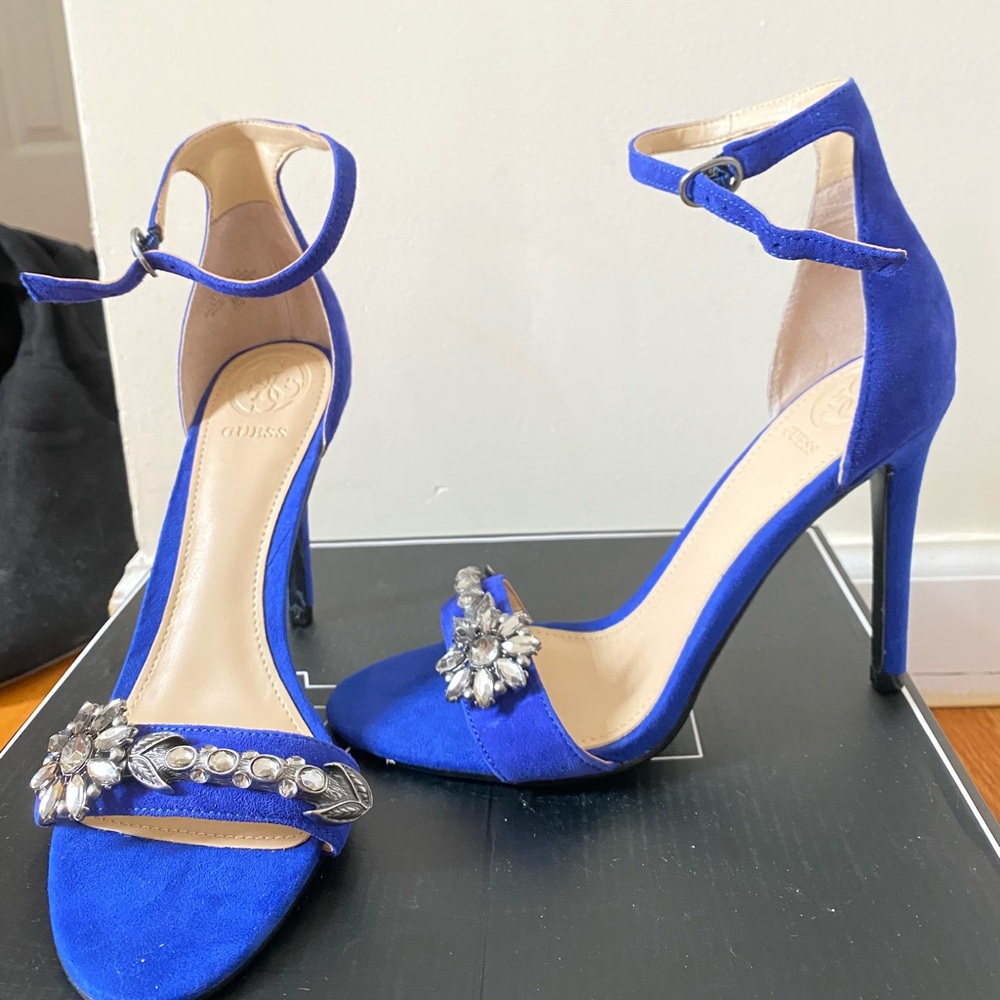 Guess Royal Blue High Heels Sandals